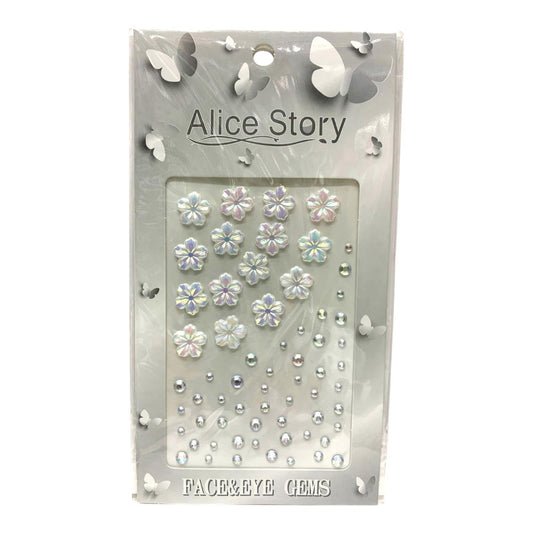 Silver Alice Story Face and Eye Stickers || ستيكر للخدود لون فضي