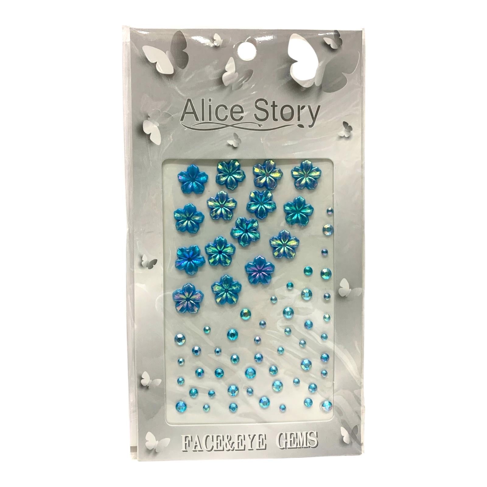 Blue Alice Story Face and Eye Stickers || ستيكر للخدود لون ازرق