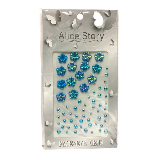 Blue Alice Story Face and Eye Stickers || ستيكر للخدود لون ازرق