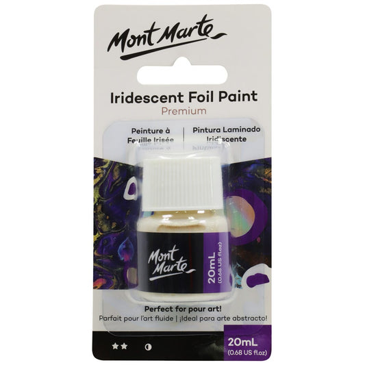 Mont Marte Gold Iridescent Paint Premium 20ml || ورق رسم لؤلؤي مذاب مونت مارت ٢٠ مل