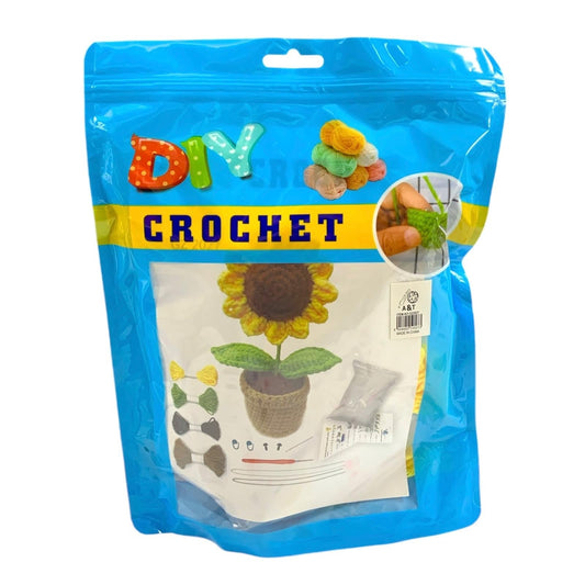 Sunflower Crochet Package with Turorial || مجموعة كروشيه مع فيديو توضيحي شكل تباع الشمس