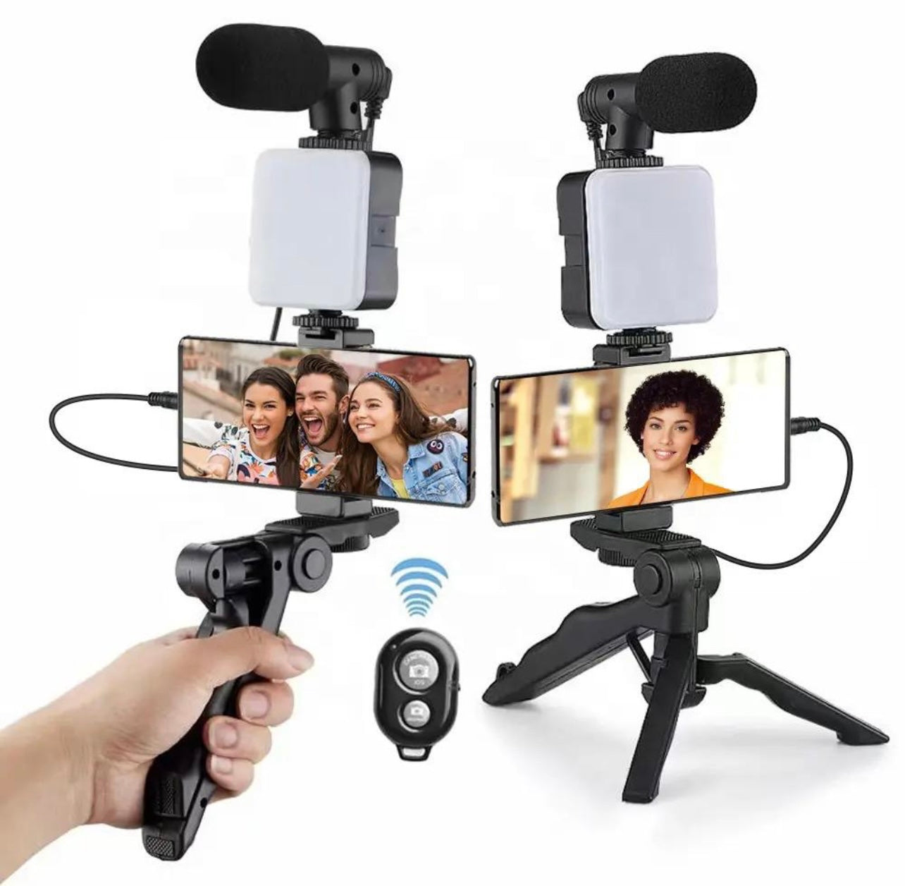 SMQ 5in1 Tripod Holder Vlogging Kits Live Selfie MY-7123 || اس ام كيو 5*1 مجموعات تصوير الفيديو و السيلفي المباشرة