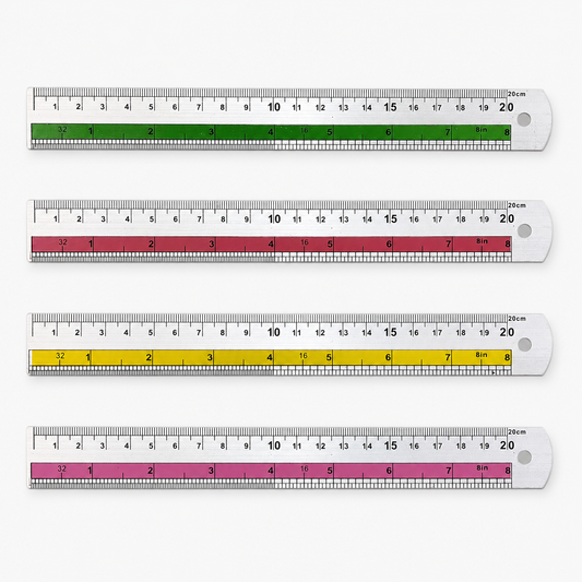 Aluminum Ruler 20 cm Assorted Colors || مسطرة المنيوم 20 سم الوان متنوعة