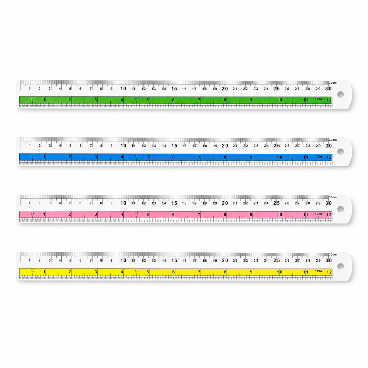 Aluminum Ruler 30 cm Assorted Colors || مسطرة المنيوم 30 سم الوان متنوعة