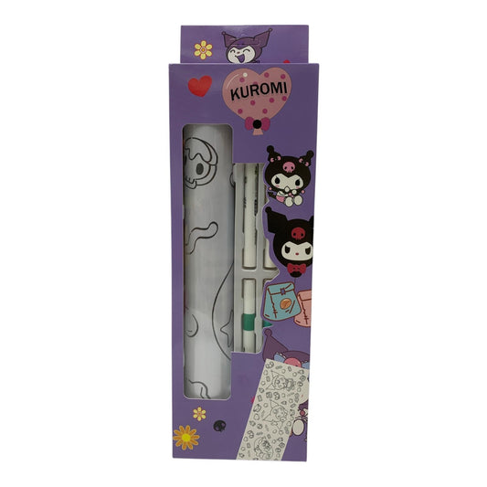 Kuromi Coloring Set || مفرش تلوين مع الوان كورومي