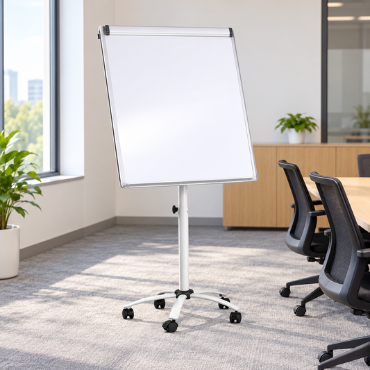 Flip Chart Whiteboard on Wheels 60 × 90 || سبورة بيضاء فليب شارت على عجلات، 60 × 90