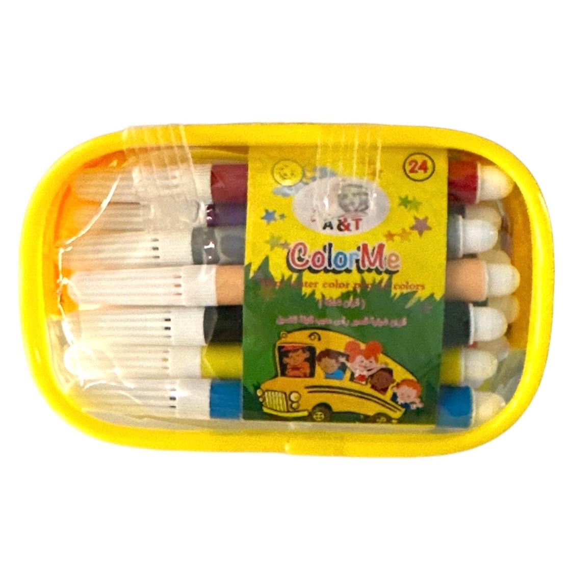 A&T Color Me Mini Colored Markers 24 Colors || الوان شينية ميني كولور مي ٢٤ لون