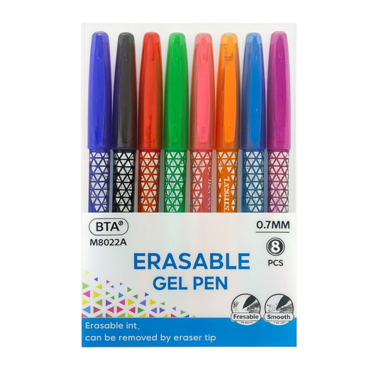 Erasable Gel Pen Set 8-Pack Smooth Writing Pens || مجموعة اقلام حبر جل ماسحة سلسة 8 لون