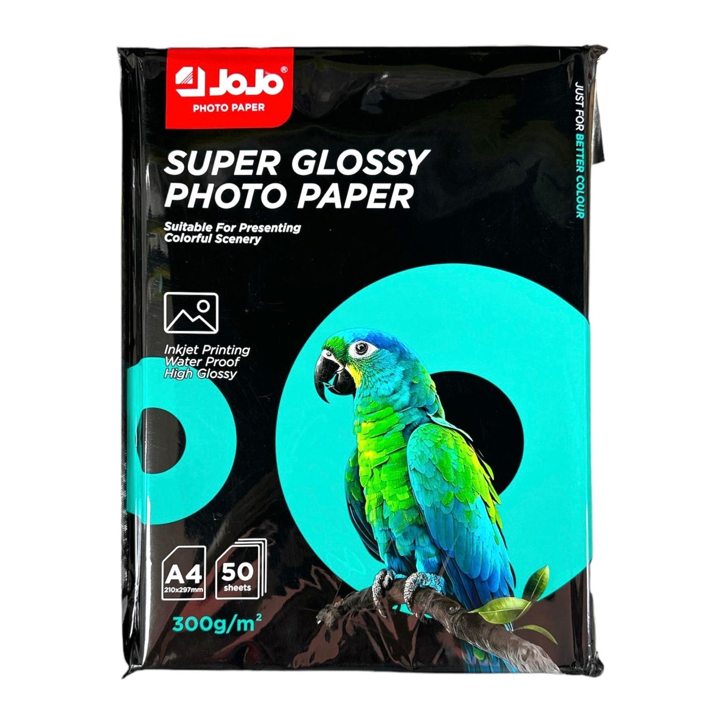 Jojo Super Glossy Photo Paper 300 g 50 Pcs 	ورق جوجو قلوسي ٣٠٠ جرام ٥٠ ورقة