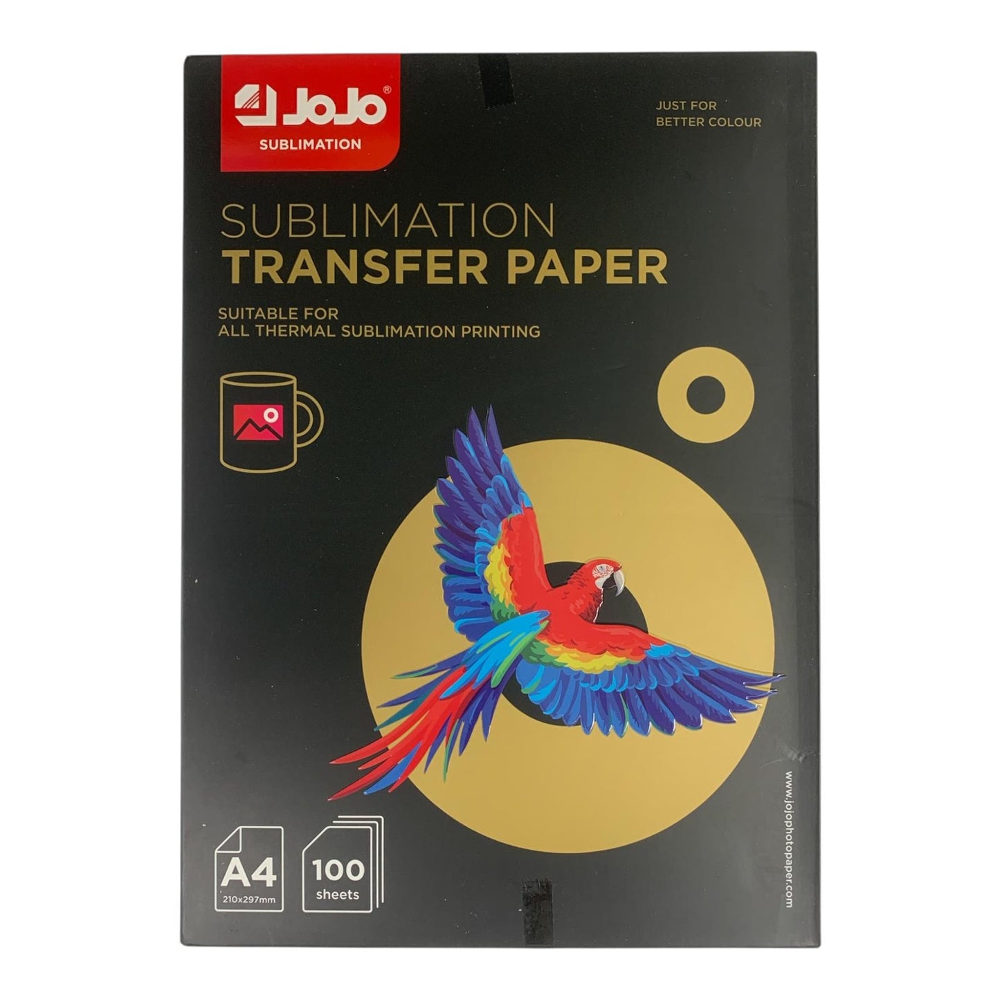 Jojo Paper Thermal Sublimation Transfer Paper A4 Size 100 Sheets	ورق جوجو ورق سبلينيشن حراري حجم اي فور ١٠٠ ورقة
