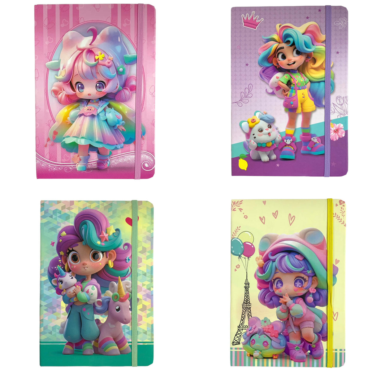 Girls Printed Notebook 20 x 15 Assorted Models || دفتر مطبوع حجم ١٥*٢٠ موديلات مختلفة البنات