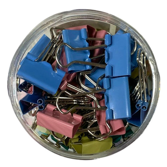 Colored Binder Clips 19 ml 40 Pcs || بايندر كليبس ملون ١٩ مل عدد ٤٠ حبة