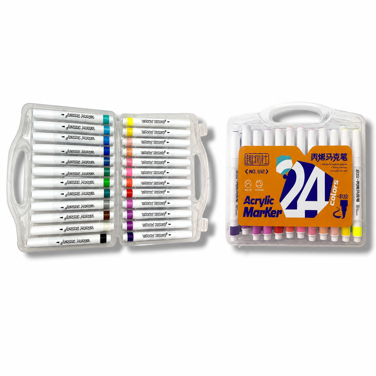 Acrylic Marker 24 Colors || الوان اكريليك ماركر 24 لون