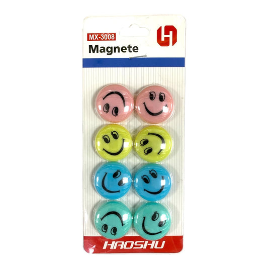 Smiley Magnets Pastel Colors 8 Pcs || مغناطيسات سمايلي الوان باستيل ٨ حبة