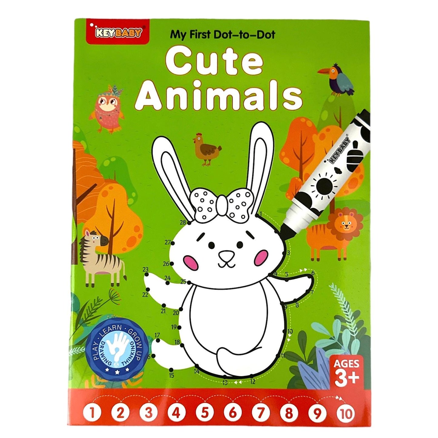 Cute Animals Dot to Dot Coloring Book || دفتر تلوين للاطفال الحيوانات الجميلة