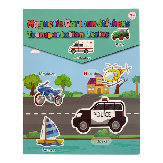 Magnetic Cartoon Transportation Stickers || ملصقات نقل كرتونية مغناطيسية