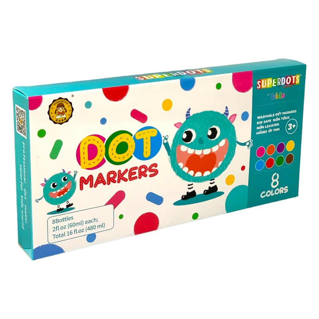 Washable Dot Markers 8 Colors || الوان طباعات دوت ماركر عدد ٨ لون