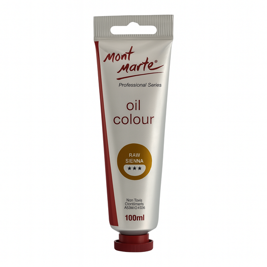 Mont Marte Premium Oil Paint 100 ml Raw sienna  || الوان زيتية احترافية مونت مارت ١٠٠ مل لون سيانا