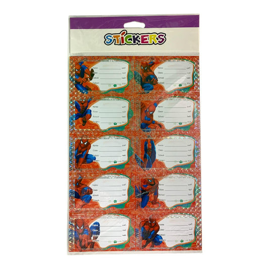 Spider-Man School Name Stickers || ملصقات اسم مدرسة سبايدر مان