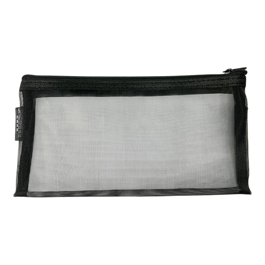 BlackPencil Case Pouch File Zipper Mesh Style || مقلمة سحاب ملف لون اسود
