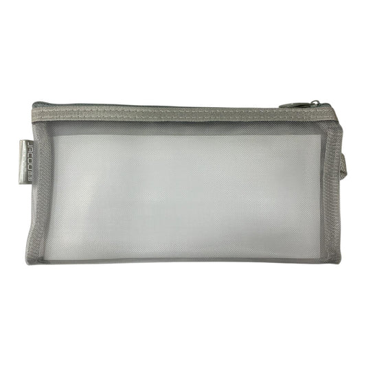 Grey Pencil Case Pouch File Zipper Mesh Style || مقلمة سحاب ملف لون رمادي