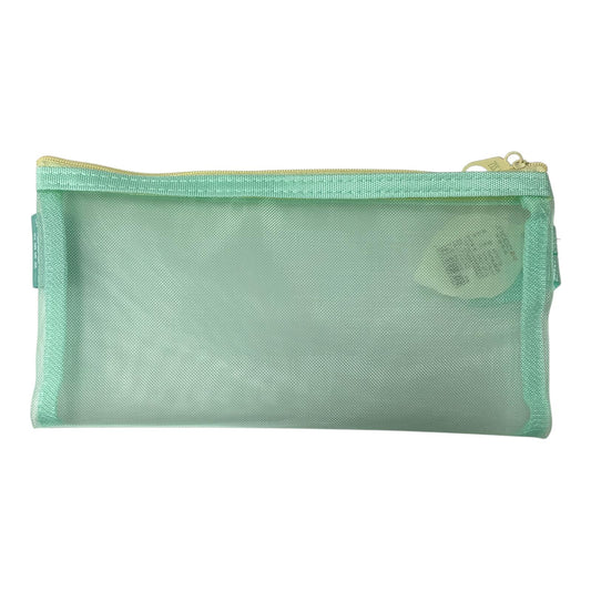 Mint Green Pencil Case Pouch File Zipper Mesh Style || مقلمة سحاب ملف لون اخضر