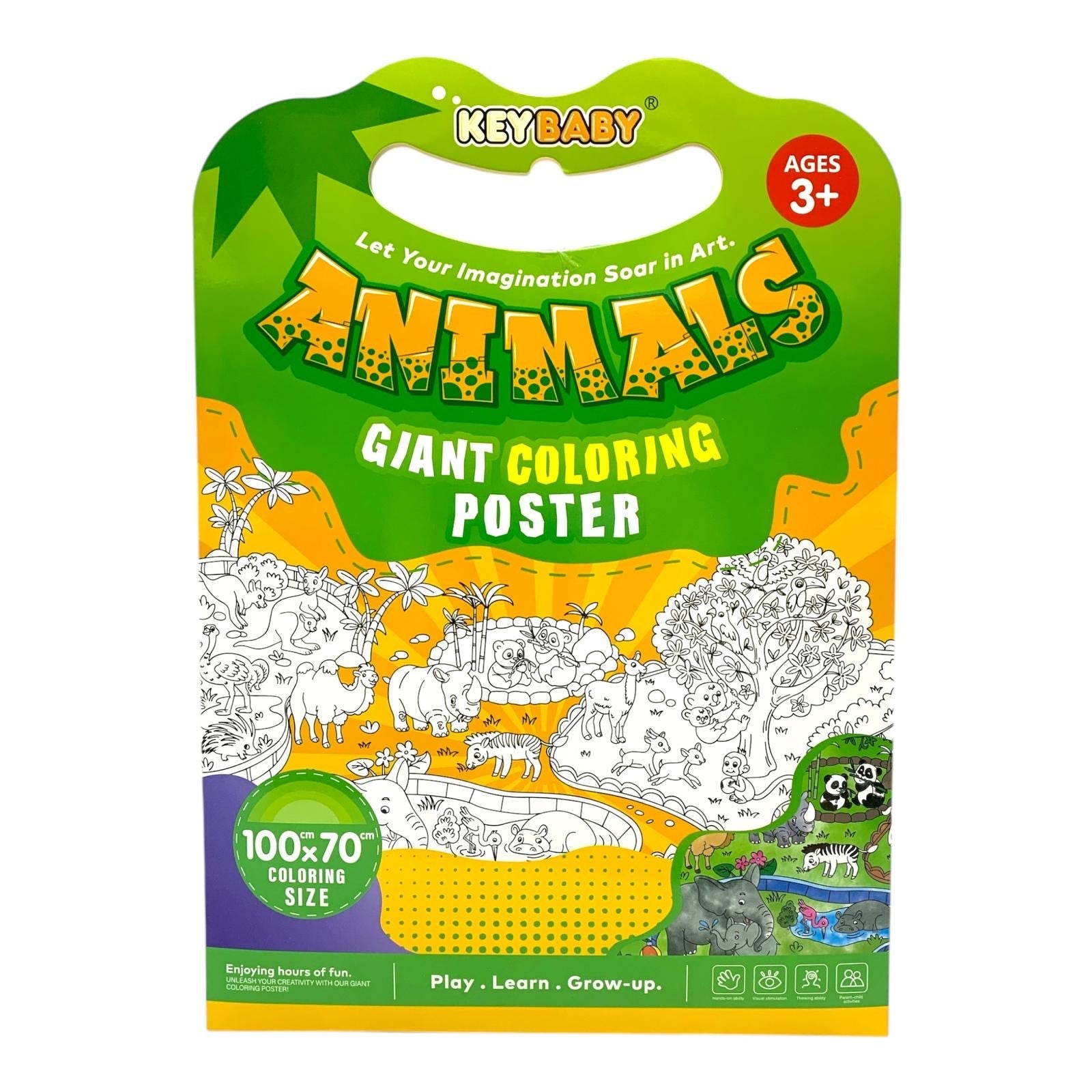 Animals Giant Coloring Poster 100 x 70 cm || بوستر رسم كبير حجم ١٠٠ *٧٠ سم الحيوانات