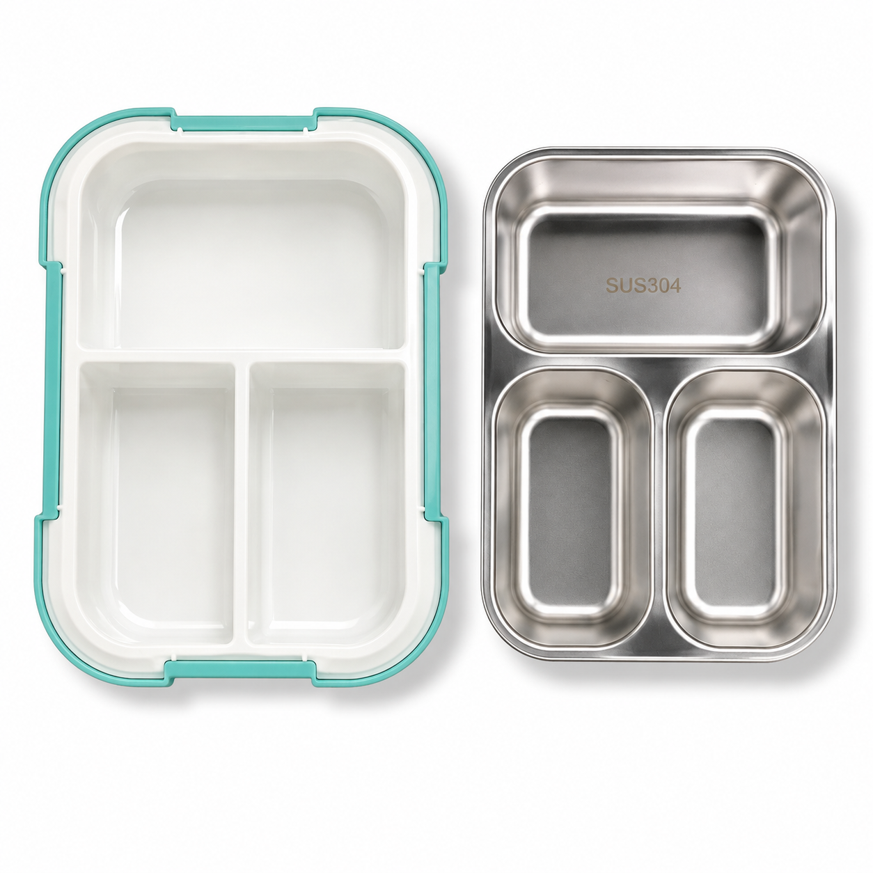 Lunch Box Stainless Steel 3 Section Pink || لانش بوكس ستيل 3 اقسام وردي