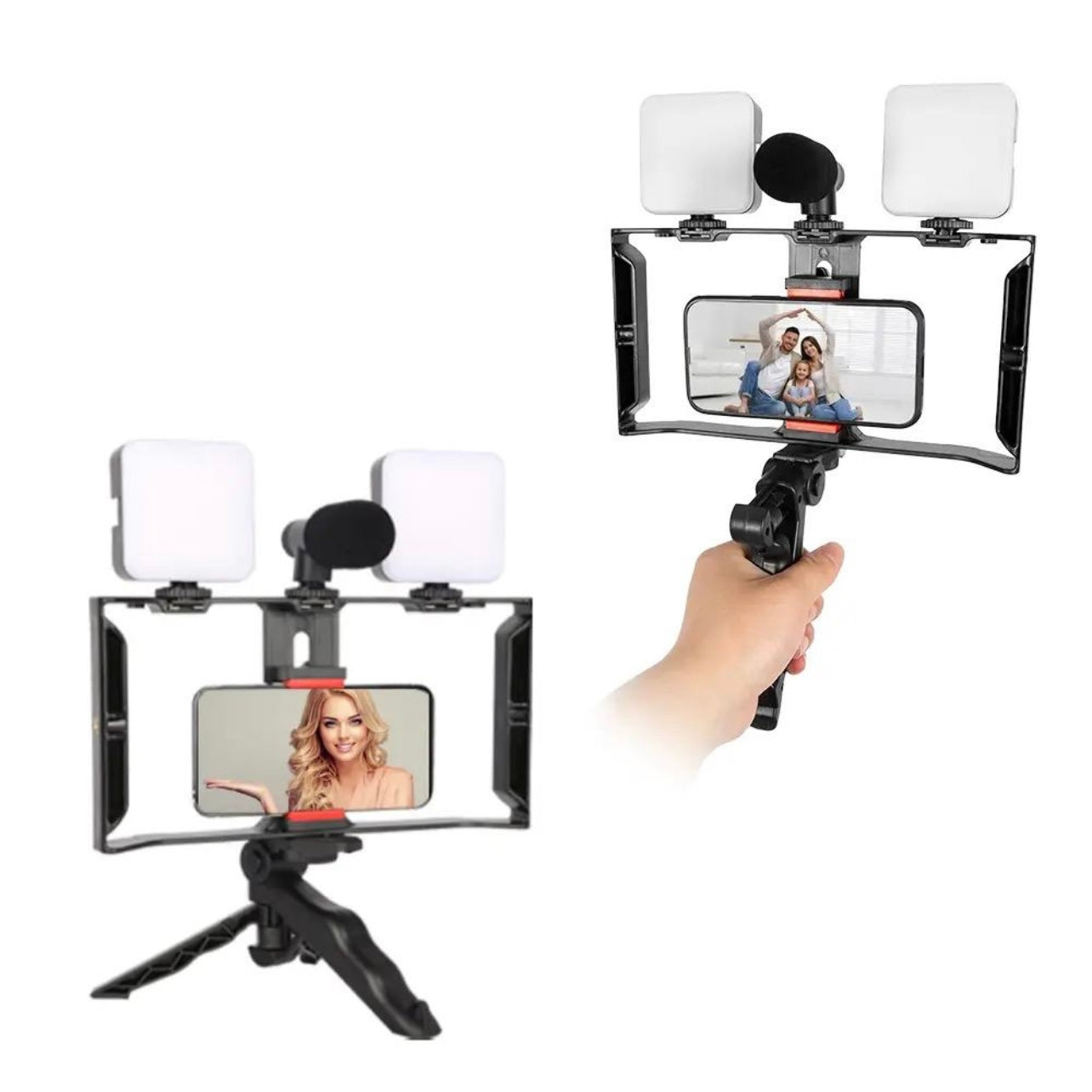 SMQ 6 in1 Tripod Holder Vlogging Kits Live Selfie MY-7162 || اس ام كيو 6*1 مجموعات تصوير الفيديو و السيلفي المباشرة