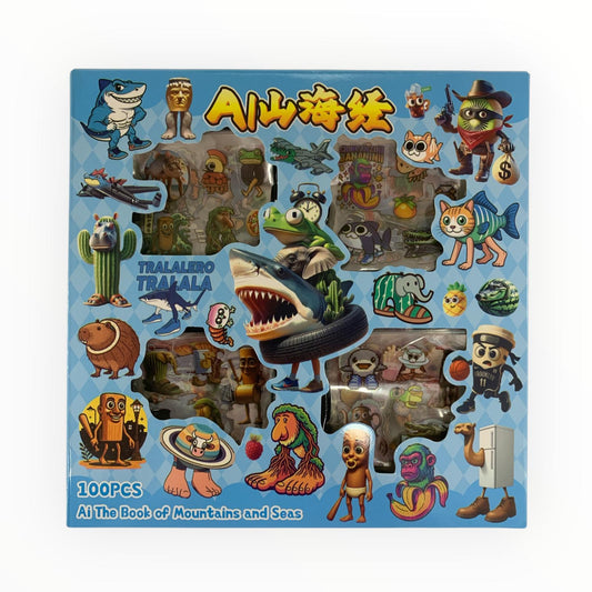 Tung Tung Sahoor Stickers 100 Pcs #3 || ستيكرات توم توم ساهور ١٠٠ قطعة #٣
