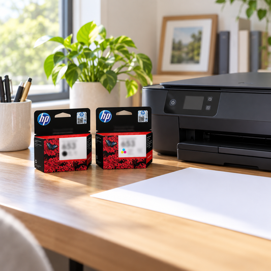 653 hp printer ink set || طقم حبر طابعة اسود و ملون ٦٥٣