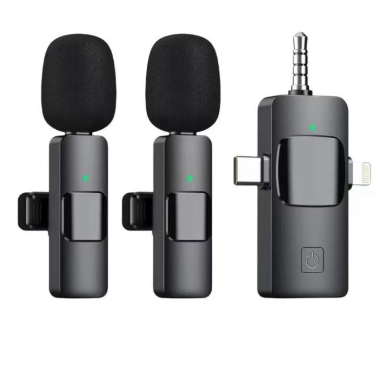 SMQ 3 in 1 Wireless Mini Microphone Lavalier 2.4GHz USB Type C,AUX ,IOS || أس أم كيو 3*1 ميكروفون لاسلكي صغير لافالير 2.4 جيجاهيرتز منافذ USB Type C,AUX,IOS