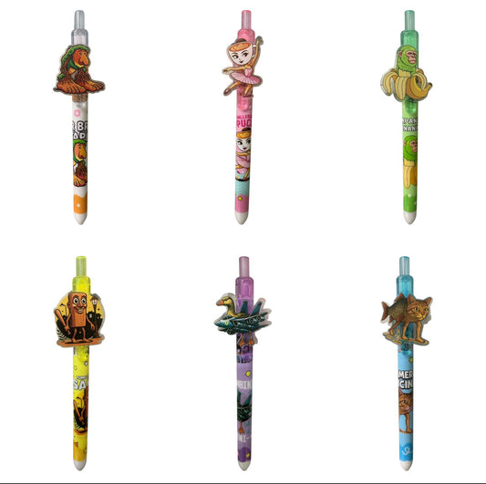 Tung Tung Sahur and Friends Pens Assorted Models || قلم حبر توم توم ساهور موديلات متنوعة