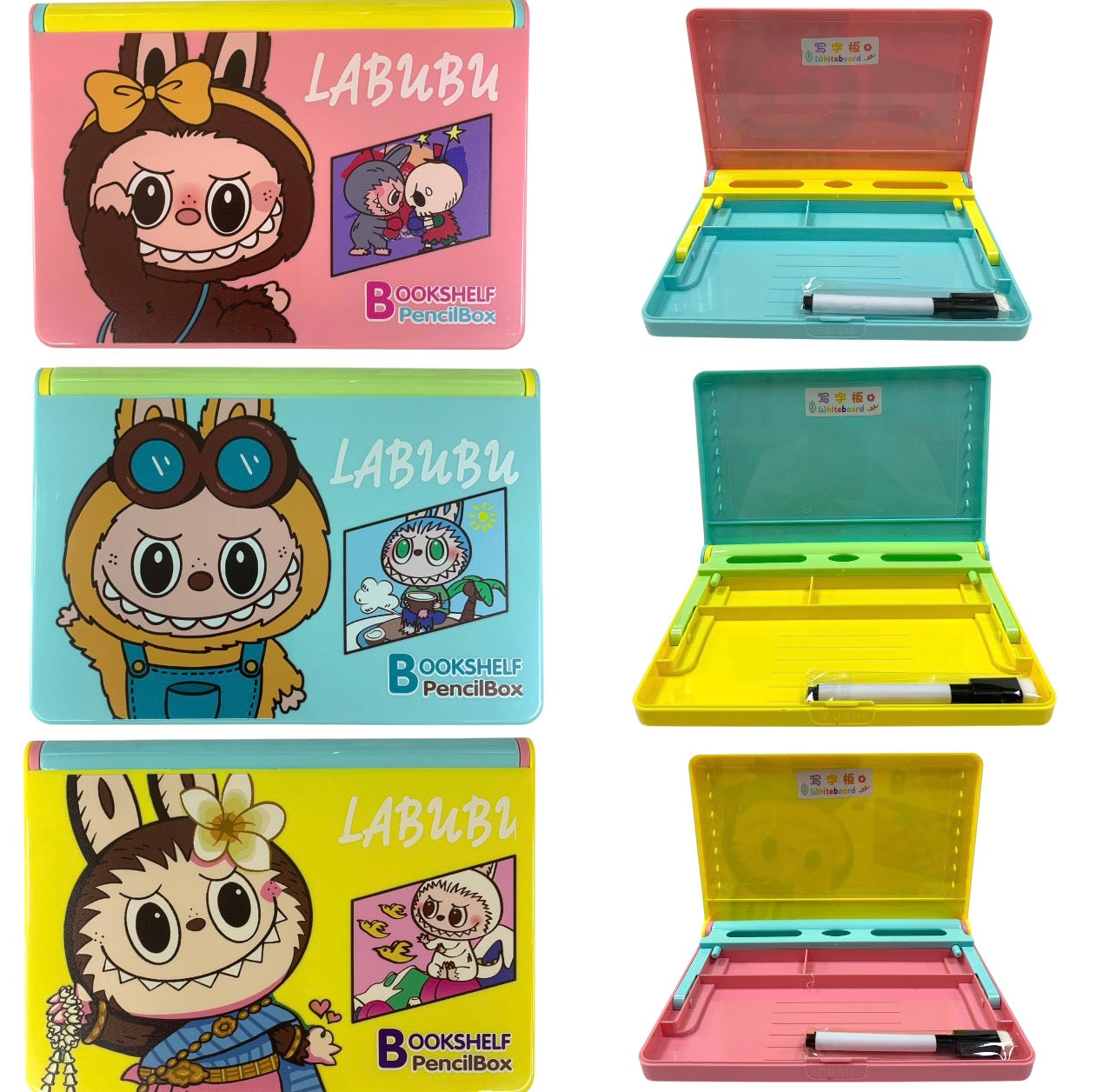 Labubu Pencil Box Assorted Colors || مقلمة بوكس لابوبو الوان متنوعة