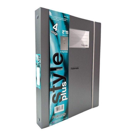 Foldermate 4 Ring Binder Silver Steel || ملف 4 حلقة فولدر ميت سلفر ستيل