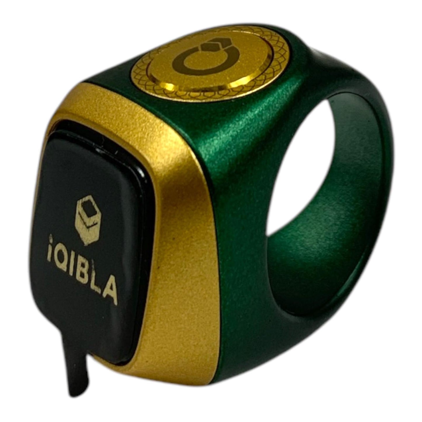 Zikr Ring Smart Tasbih Counter Green Gold || خاتم تسبيح ذكي الكتروني لون اخضر ذهبي