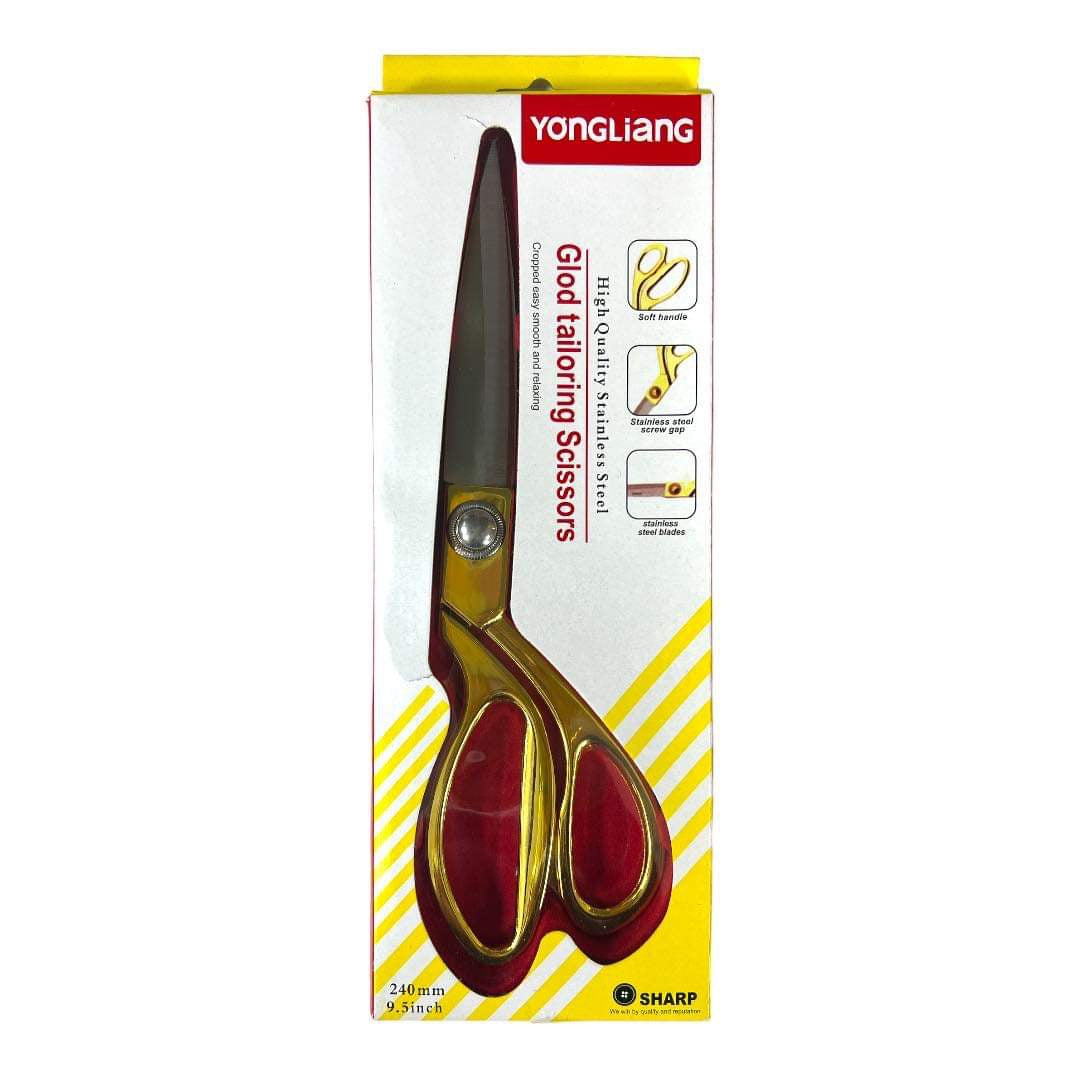 Gold Tailoring Scissors 240mm || مقص خياطه ذهبي قياس ٢٤٠ مل