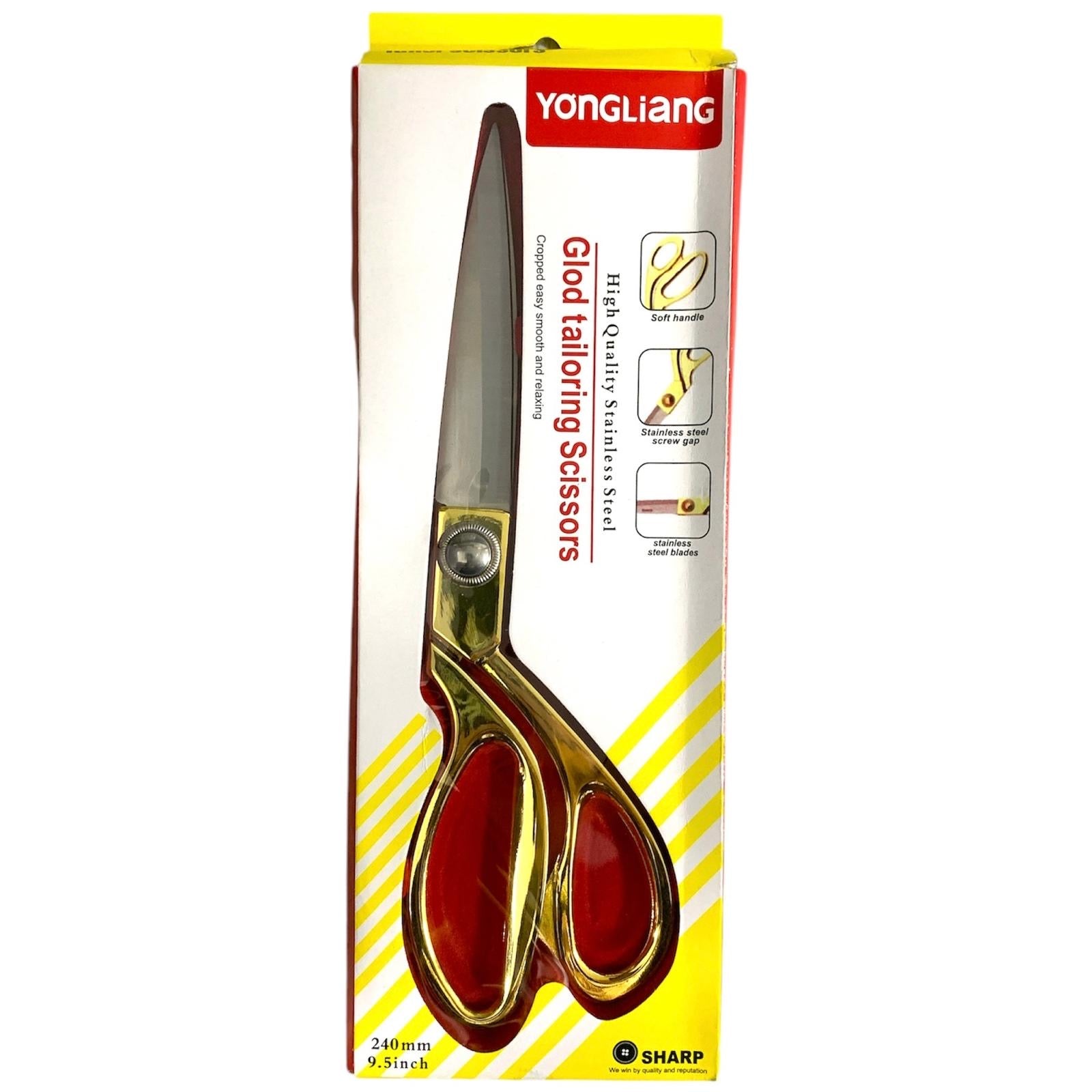 Gold Tailoring Scissors 9.5” || مقص خياطين ذهبي ٩.٥ انش