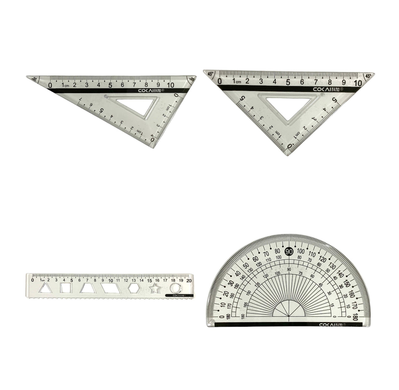 Rulers Scale Set 4 Pcs || مجموعة مساطر ٤ قطعة
