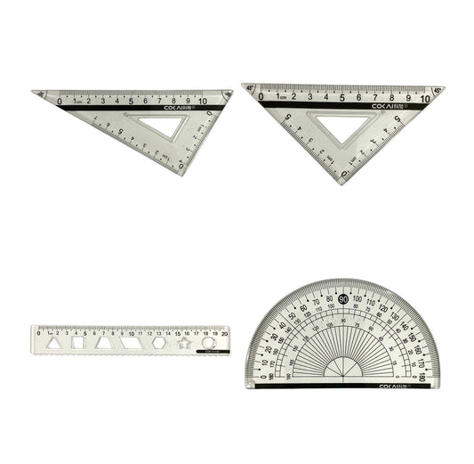 Rulers Scale Set 4 Pcs || مجموعة مساطر ٤ قطعة