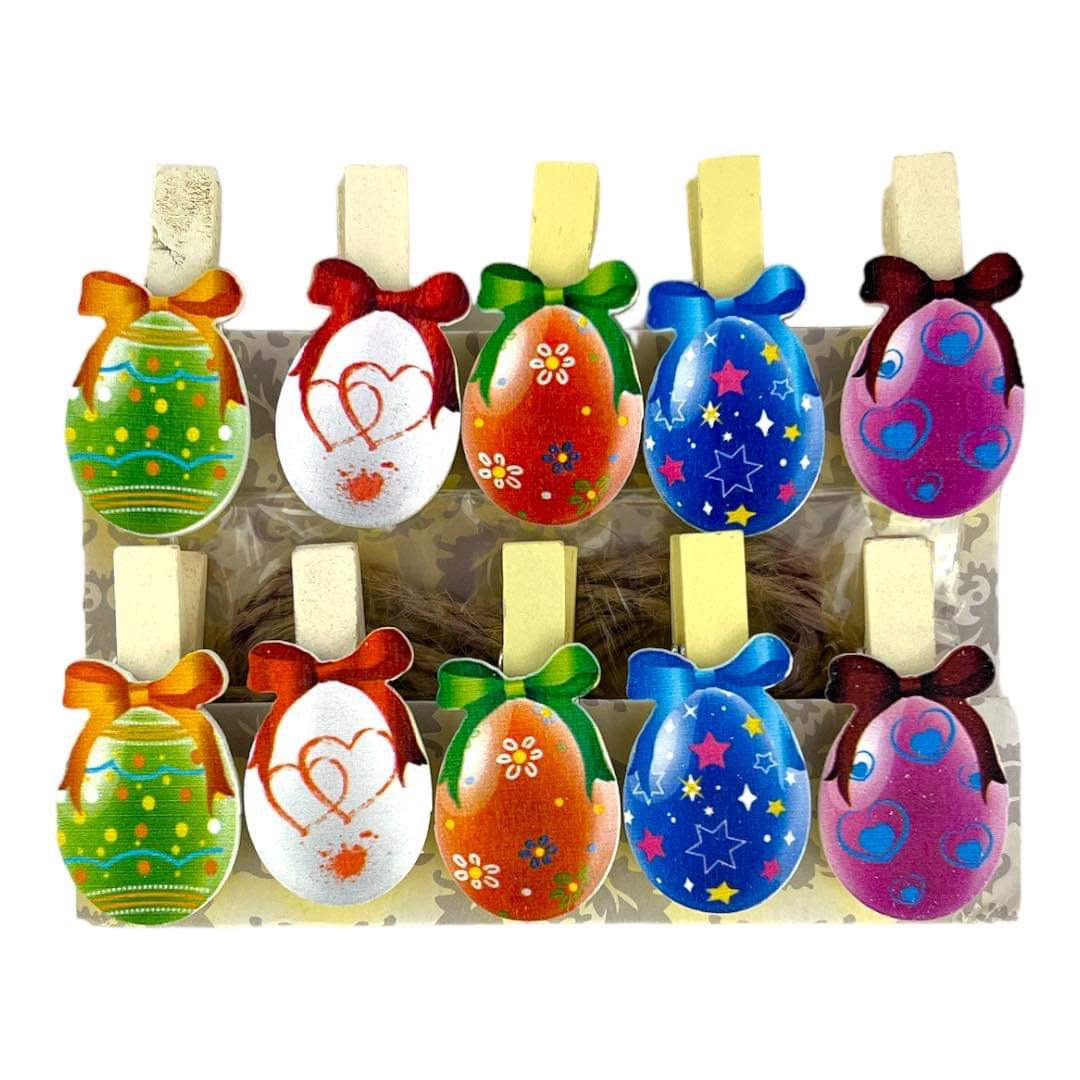 Eggs Wooden Clips Assortment || تشكيلة ملاقط خشب البيض