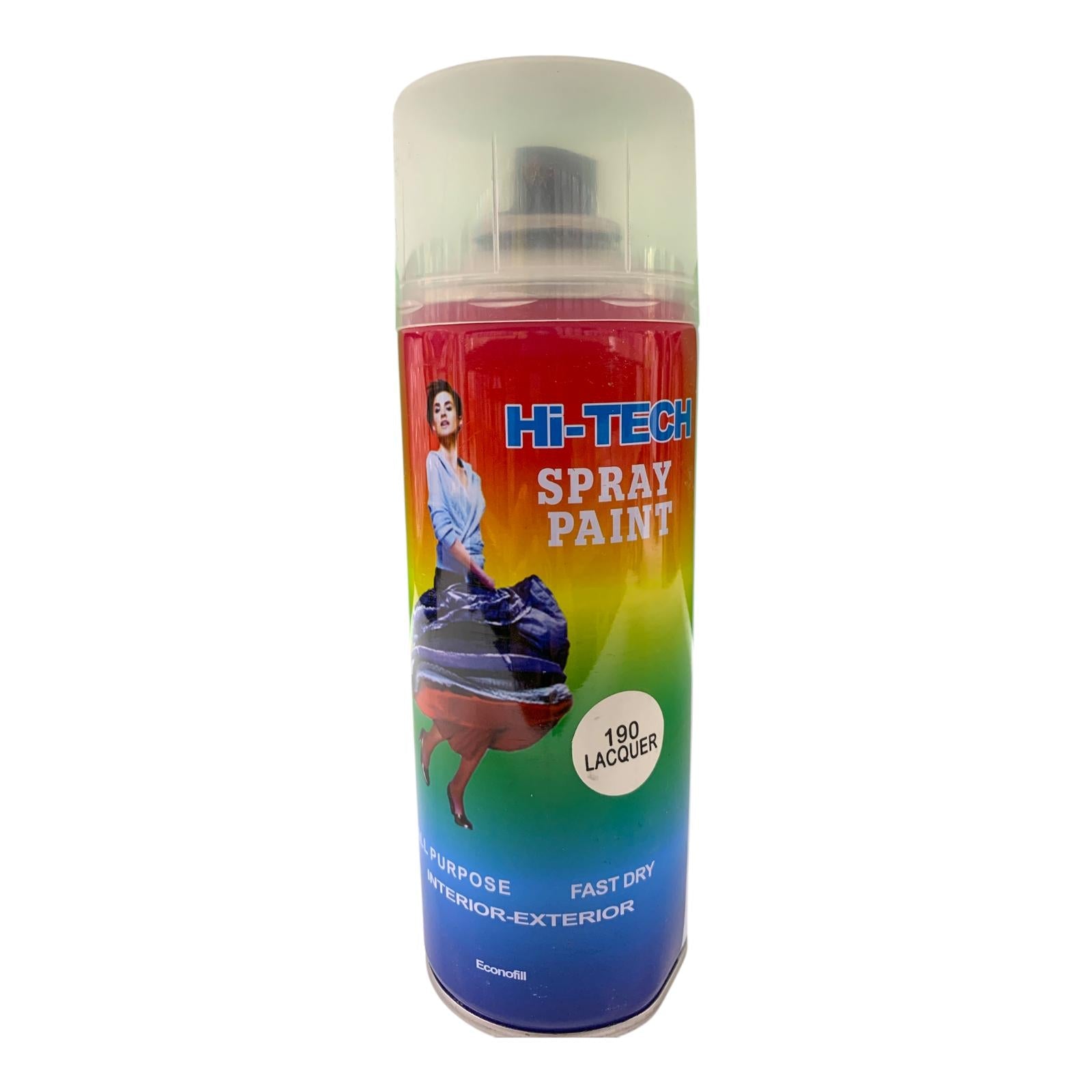 Hi - Tech Spray Paint Laquer Transperant Color || دهان صبغ رش سبراي هاي تيك لون لاكر شفاف