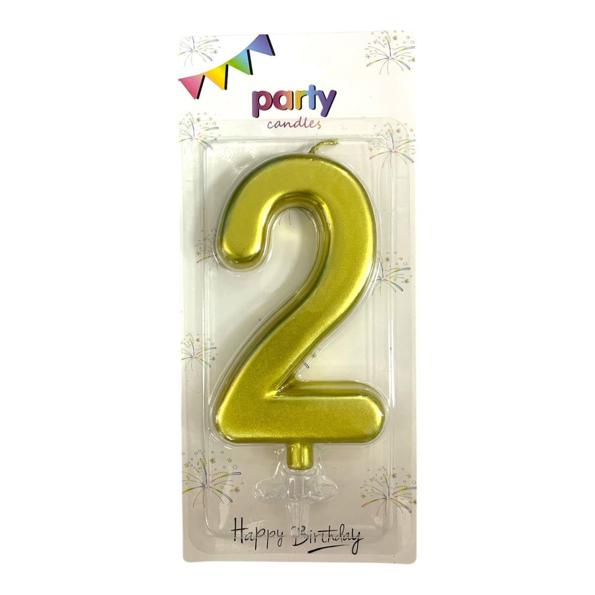 Birthday Candles Gold Color from 0-9 || شموع اعياد ميلاد لون ذهبي من ٠-٩