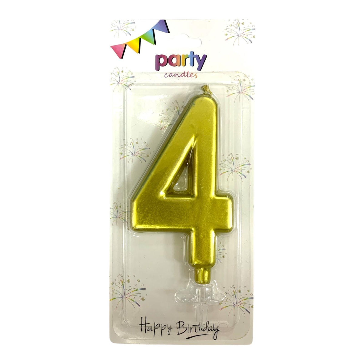 Birthday Candles Gold Color from 0-9 || شموع اعياد ميلاد لون ذهبي من ٠-٩