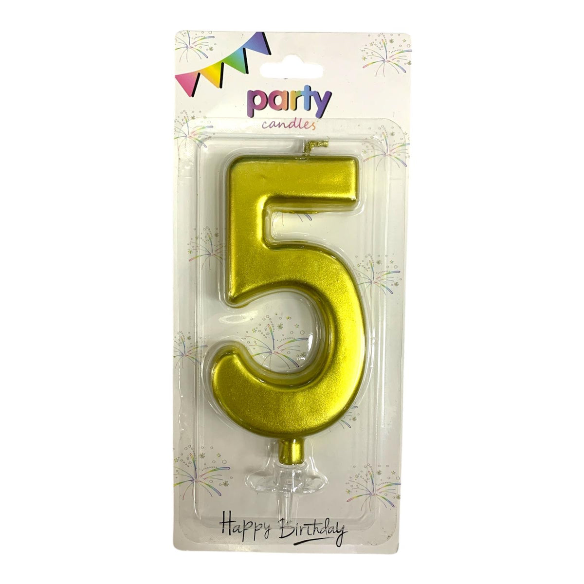 Birthday Candles Gold Color from 0-9 || شموع اعياد ميلاد لون ذهبي من ٠-٩