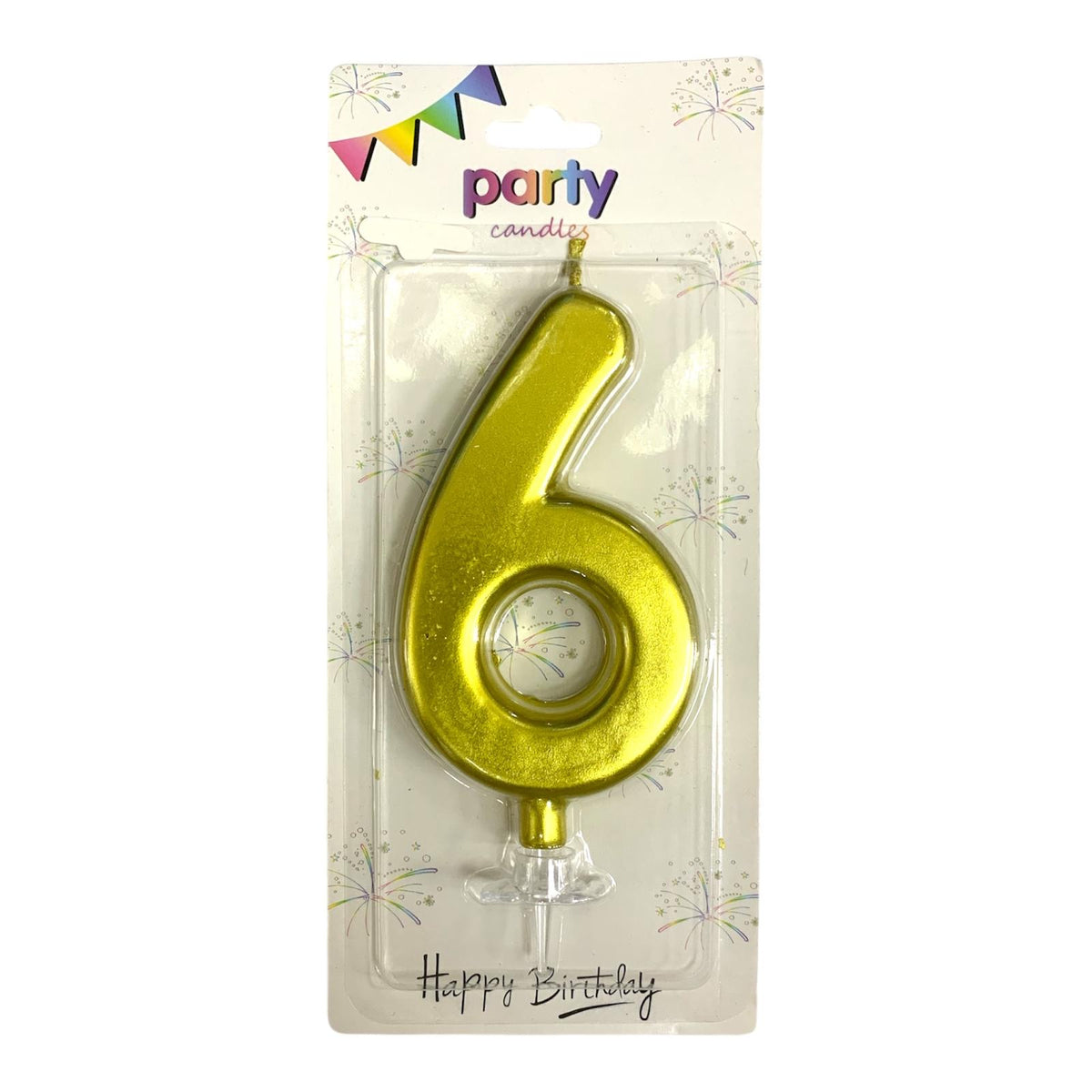 Birthday Candles Gold Color from 0-9 || شموع اعياد ميلاد لون ذهبي من ٠-٩