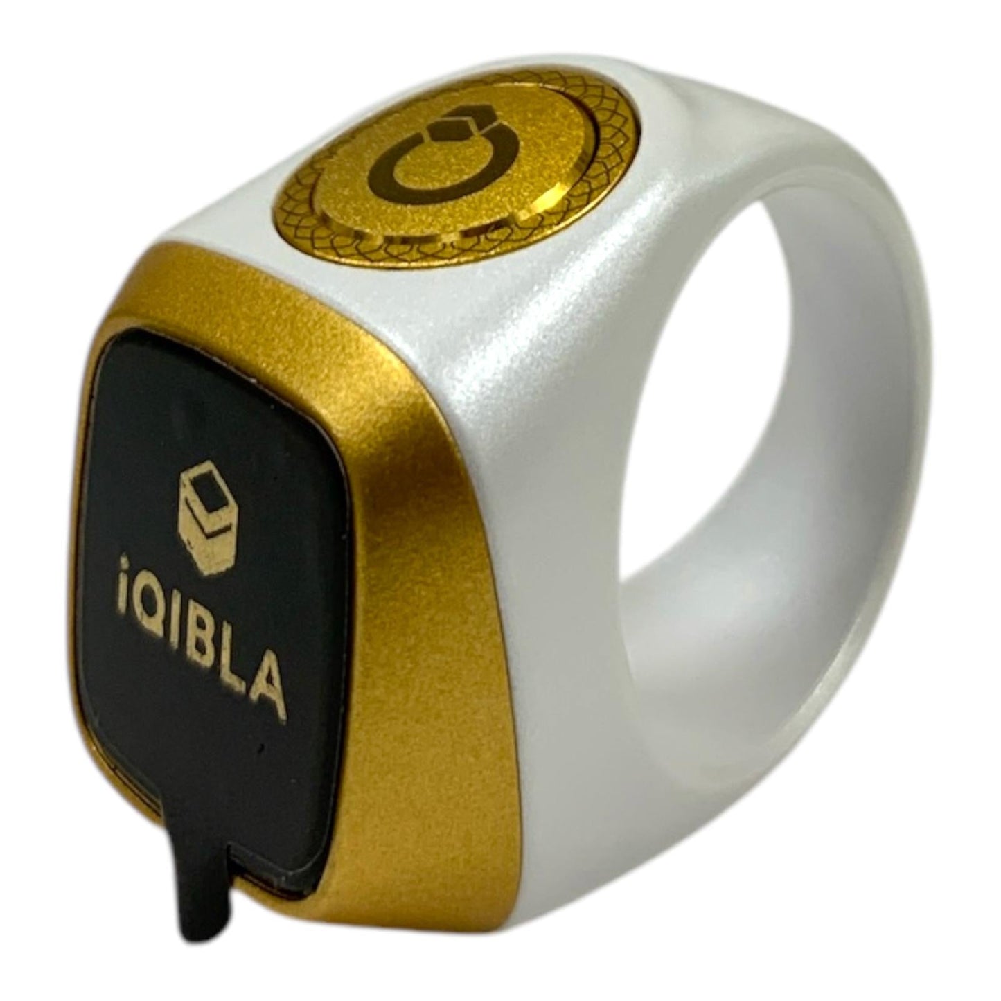 Zikr Ring Smart Tasbih Counter White Gold || خاتم تسبيح ذكي الكتروني لون ابيض ذهبي