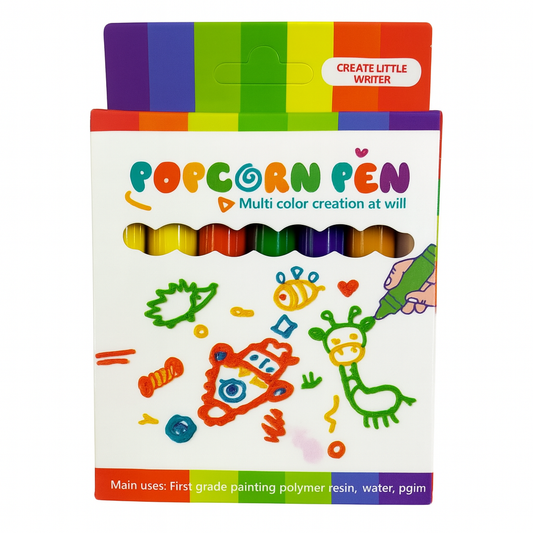 Popcorn Marker 6 Colors || الوان بوبكورن ماركر ٦ لون