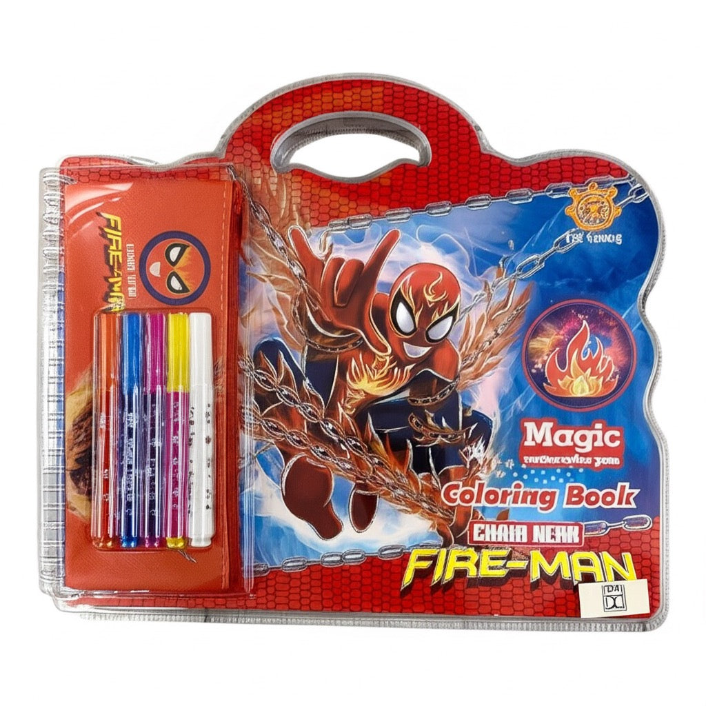 Colour Magic Colouring Book Spiderman Set Markers  || الوان واتر كلر ماركر مع دفتر تلوين سبايدر مان