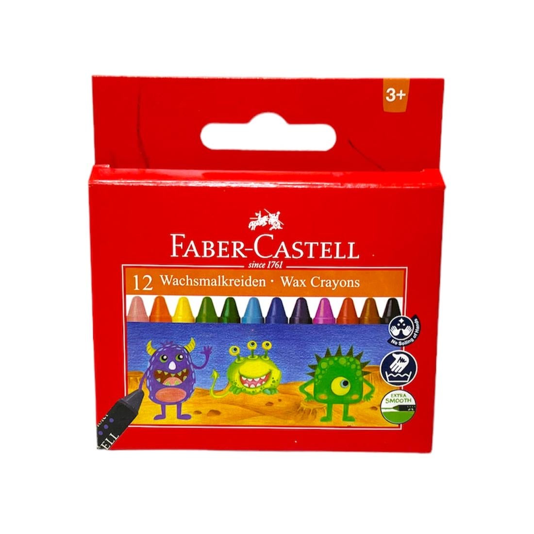 Faber Castell Wax Crayons 12 Colors || الوان شمعية فيبر كاستل ١٢ لون 